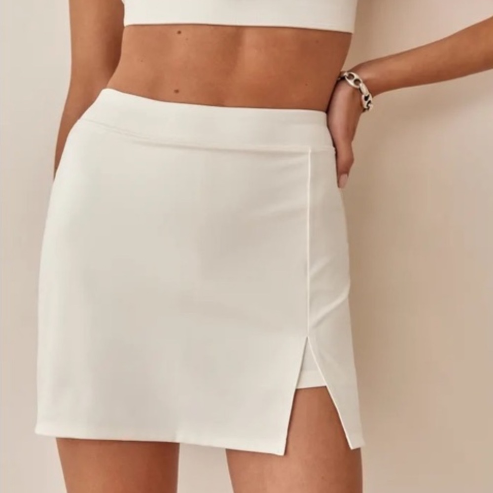 Reformation Nina EcoMove White Tennis Golf Skirt